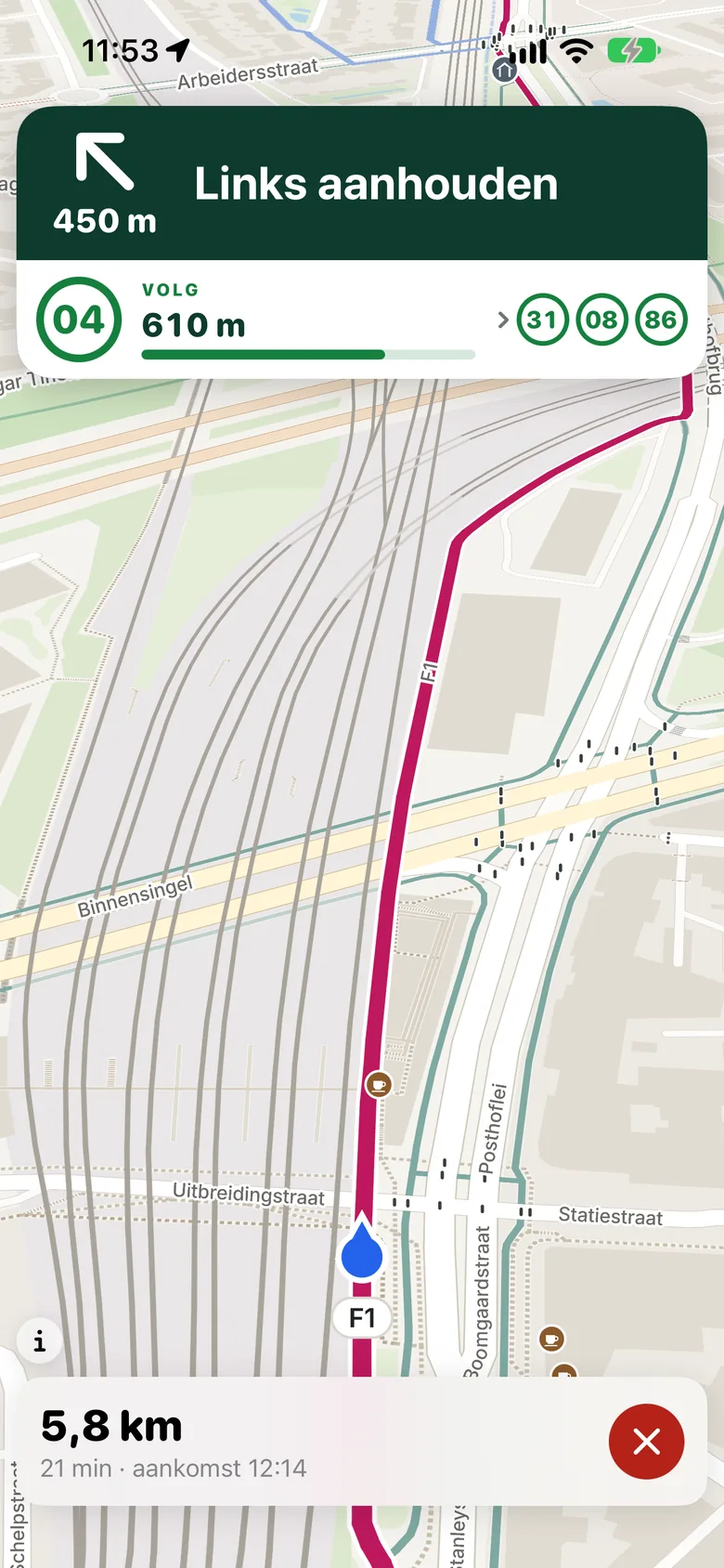 Onderweg: de volgende afslag en het knooppunt om te volgen